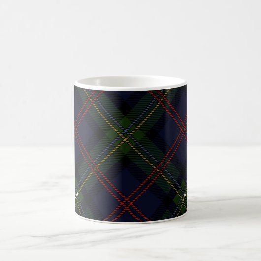 Geplaagd Elegant Rustiek Classic Tartan gepersonal Koffiemok (Center)