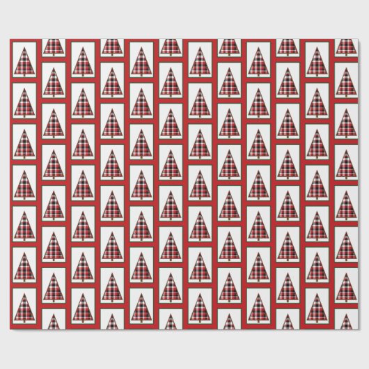 Geplaagd kerstboom kerstinpakpapier cadeaupapier (Vlak)