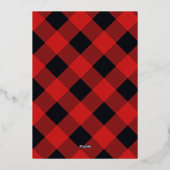 Geplaagd kerstfoto goud folie feestdagenkaart (Achterkant)