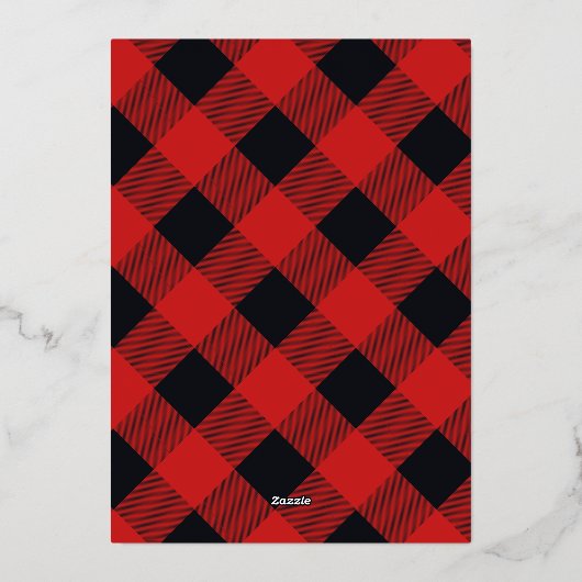 Geplaagd kerstfoto goud folie feestdagenkaart (Achterkant)