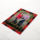 Geplaagd kerstfoto goud folie feestdagenkaart (Gedraaid)