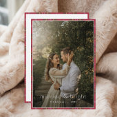 Geplaagd Kerstmis Getrouwd & Bright Rustic Boho Fo Feestdagenkaart