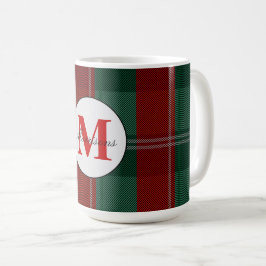 Geplaagd monogram kerst koffiemok