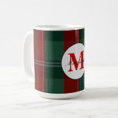 Geplaagd monogram kerst koffiemok (Voorkant links)