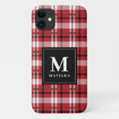 Geplaagd monogram tartan Case-Mate iPhone case (Achterkant)