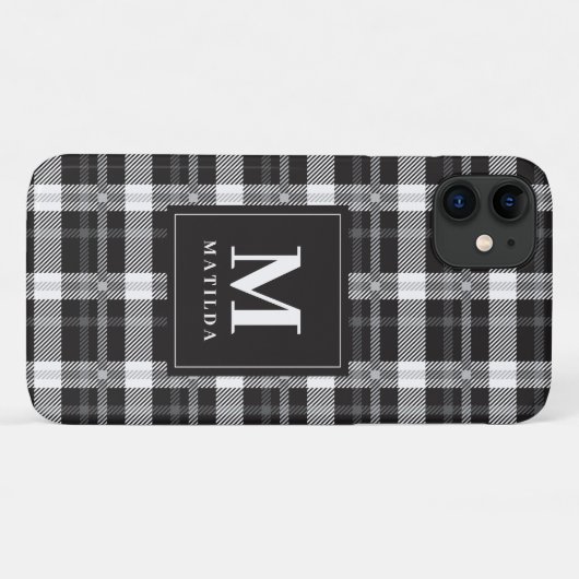 Geplaagd monogram tartan Case-Mate iPhone case (Achterkant (horizontaal))
