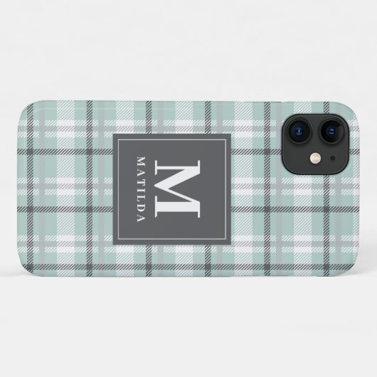 Geplaagd monogram tartan Case-Mate iPhone case (Achterkant (horizontaal))
