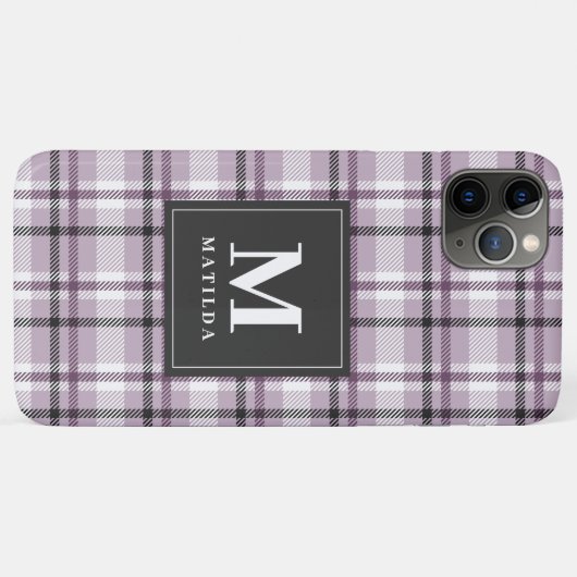 Geplaagd monogram tartan Case-Mate iPhone case (Achterkant (horizontaal))