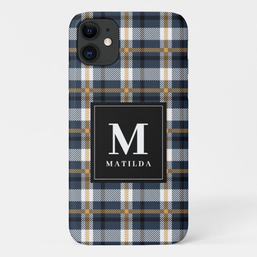 Geplaagd monogram tartan Case-Mate iPhone case (Achterkant)
