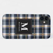 Geplaagd monogram tartan Case-Mate iPhone case (Achterkant (horizontaal))