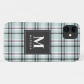 Geplaagd monogram tartan Case-Mate iPhone case (Achterkant (horizontaal))