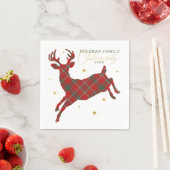 Geplaagd rendier kerstfeest papier servetten, servet (Insitu)