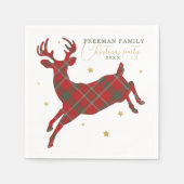 Geplaagd rendier kerstfeest papier servetten, servet (Voorkant)