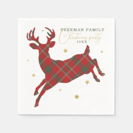 Geplaagd rendier kerstfeest papier servetten, servet