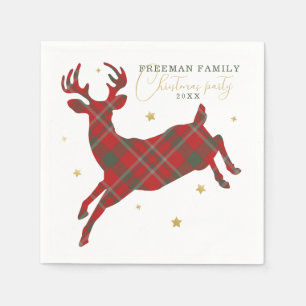 Geplaagd rendier kerstfeest papier servetten, servet