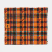 Geplaagd rendier, winterherfst kerstmonogram fleece deken (Voorkant (Horizontaal))