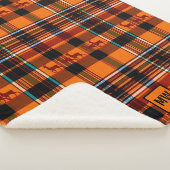 Geplaagd rendier, winterherfst kerstmonogram sherpa deken (3/4)