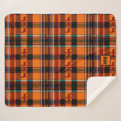 Geplaagd rendier, winterherfst kerstmonogram sherpa deken (Voorkant (horizontaal))