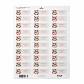 Geplaagde Bows Bells Retro Kerstmerken Etiket (Full Sheet)