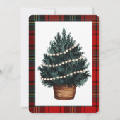 Geplaagde feestelijke kerstfeestuitnodiging (Achterkant)