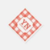 Geplaagde patroonnaam monogrammed servet (Hoek)
