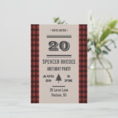 Geplaagde verjaardagsuitnodiging aankondiging (Staand voorkant)