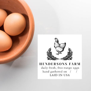 Geplaatst in USA Rustic Egg Carton Boerderij Rubberstempel