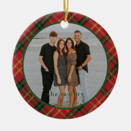 Geplaatst kerst ornament met foto
