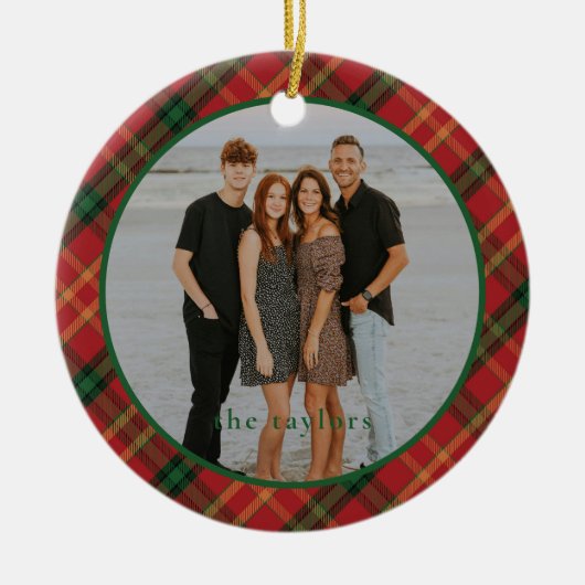 Geplaatst kerst ornament met foto (Voorkant)