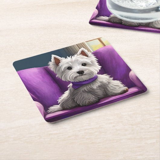 Geplaatst op Paarse Onderzetter (Schuin)