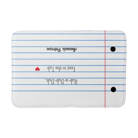 Geplaatst Papieren Blad Grappig Custom Badmat (Voorkant)