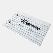 Geplaatst Papieren Blad Welkom Custom Deurmat (Schuin)