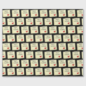 Geplaatst Post It Note met Red Birthday Heart Cadeaupapier (Vlak)