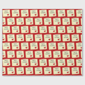 Geplaatst Post It Note met Red Birthday Heart Cadeaupapier (Vlak)