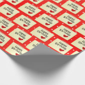 Geplaatst Post It With Heart On Polka Dots Cadeaupapier (Hoek)