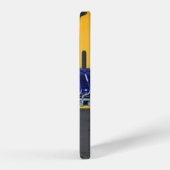 Geplaatste blauwe kruidenkarretten iPhone hoesje (Rechterkant)