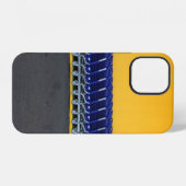 Geplaatste blauwe kruidenkarretten iPhone hoesje (Achterkant horizontaal)