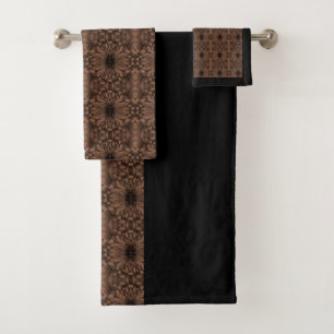 Geplaatste handdoek - Chrysant Bruine