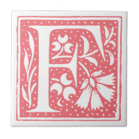 Geplaatste letter F Monogrammed Tiles