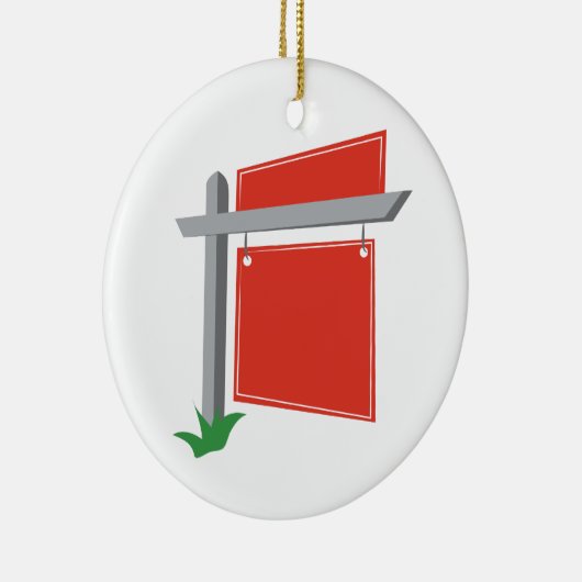 Geplaatste Post Keramisch Ornament (Rechts)