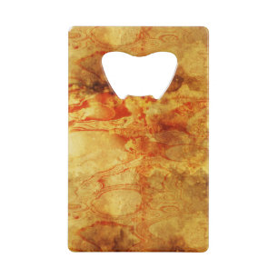 Geplaatste Rood op Abstract goud Creditkaart Flessenopener