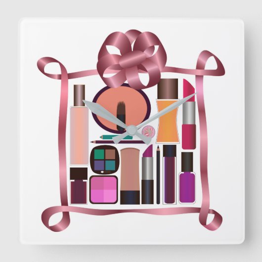 Geplaatste schoonheidsmiddelen vierkante klok (Voorkant)