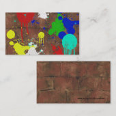 Geplaatste verf Visitekaartje (Voorkant / Achterkant)