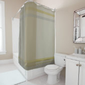 Geplaid in goud, zilver, koper, grijs & beige douchegordijn (In situ)