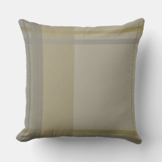 Geplaid in goud, zilver, koper, grijs & beige kussen