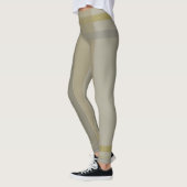 Geplaid in goud, zilver, koper, grijs & beige leggings (Links)