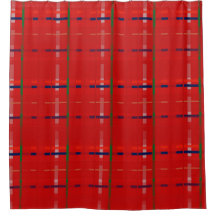 Geplaid in rood, goud, groen, zilver en blauw