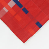 Geplaid in rood, goud, groen, zilver en blauw fleece deken (Hoek)