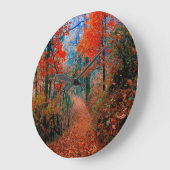 Geplakt herfst bos Waterverf klok (Hoek)