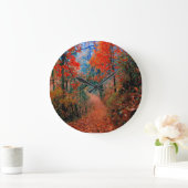 Geplakt herfst bos Waterverf klok (Huis)